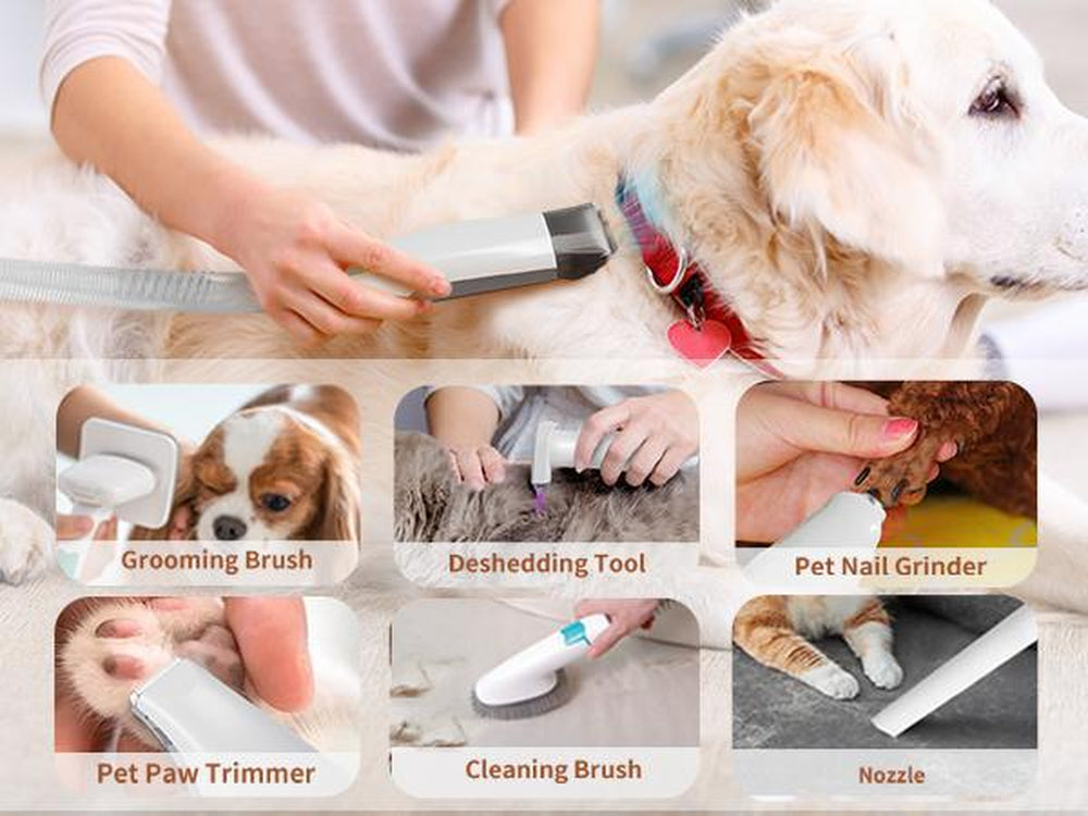 Furvia Pet Grooming Kit — Vacuum 7‑in‑1 for Dogs & Cats