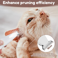 Professional Pet Grooming Trimmer – LED Light & Low Noise